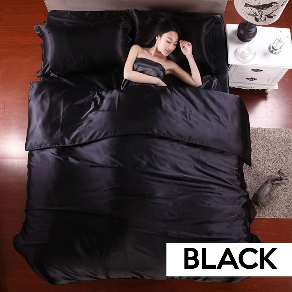 Silk Sheets - Black / EU King 4 Piece Set: image 9