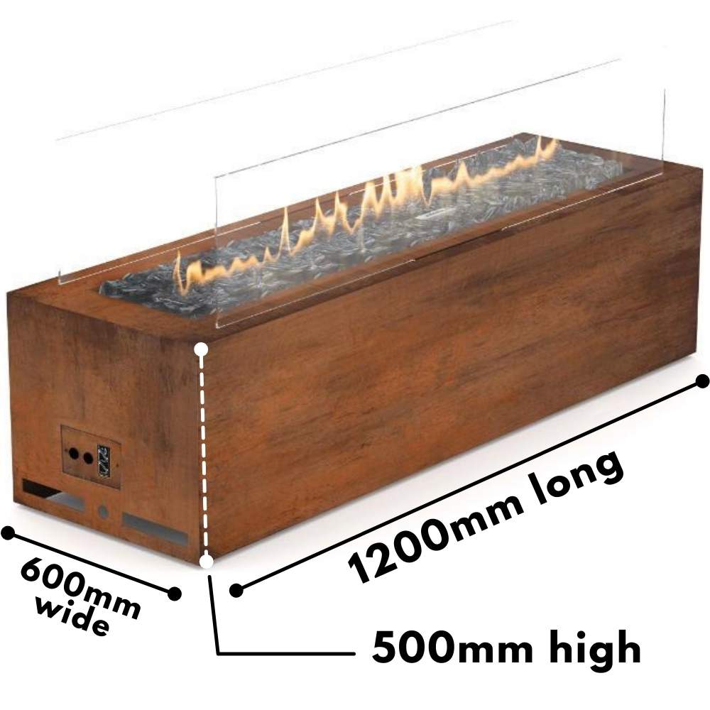 Corten Steel Gas Fire Pit: image 2