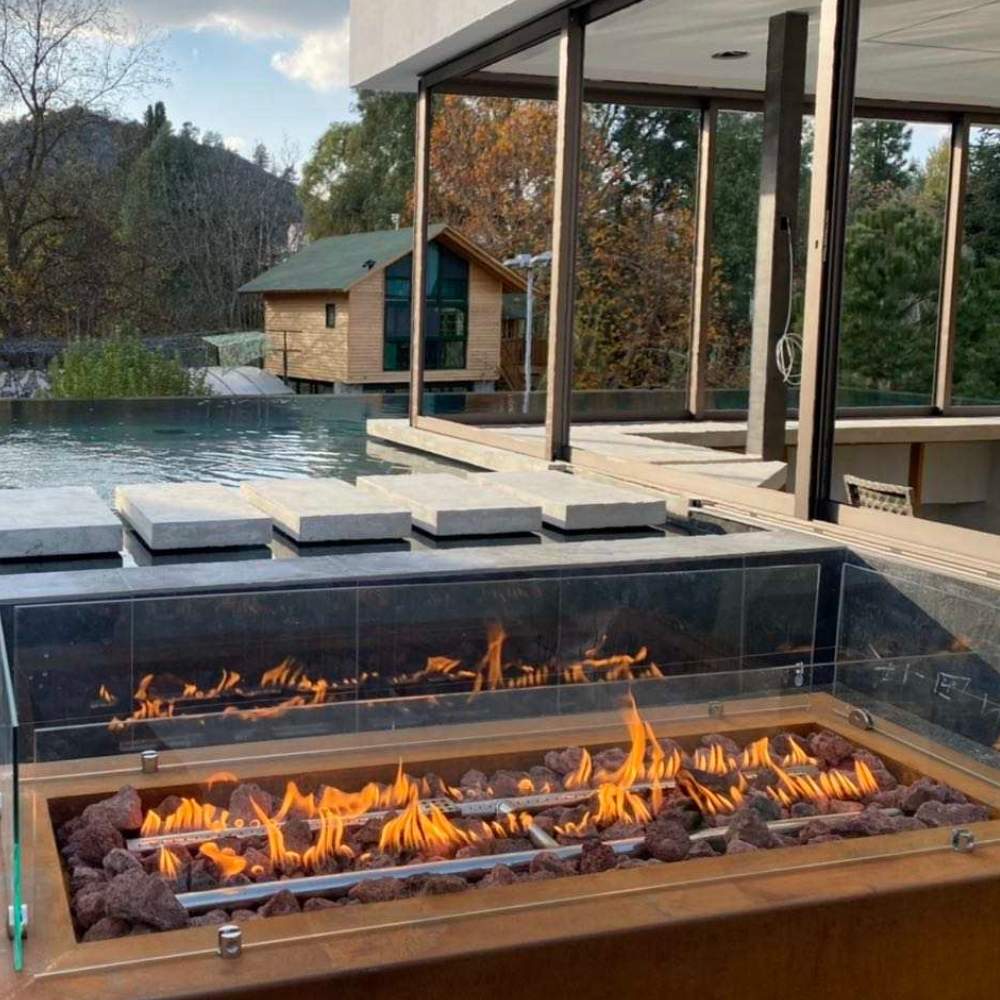 Corten Steel Gas Fire Pit: image 6