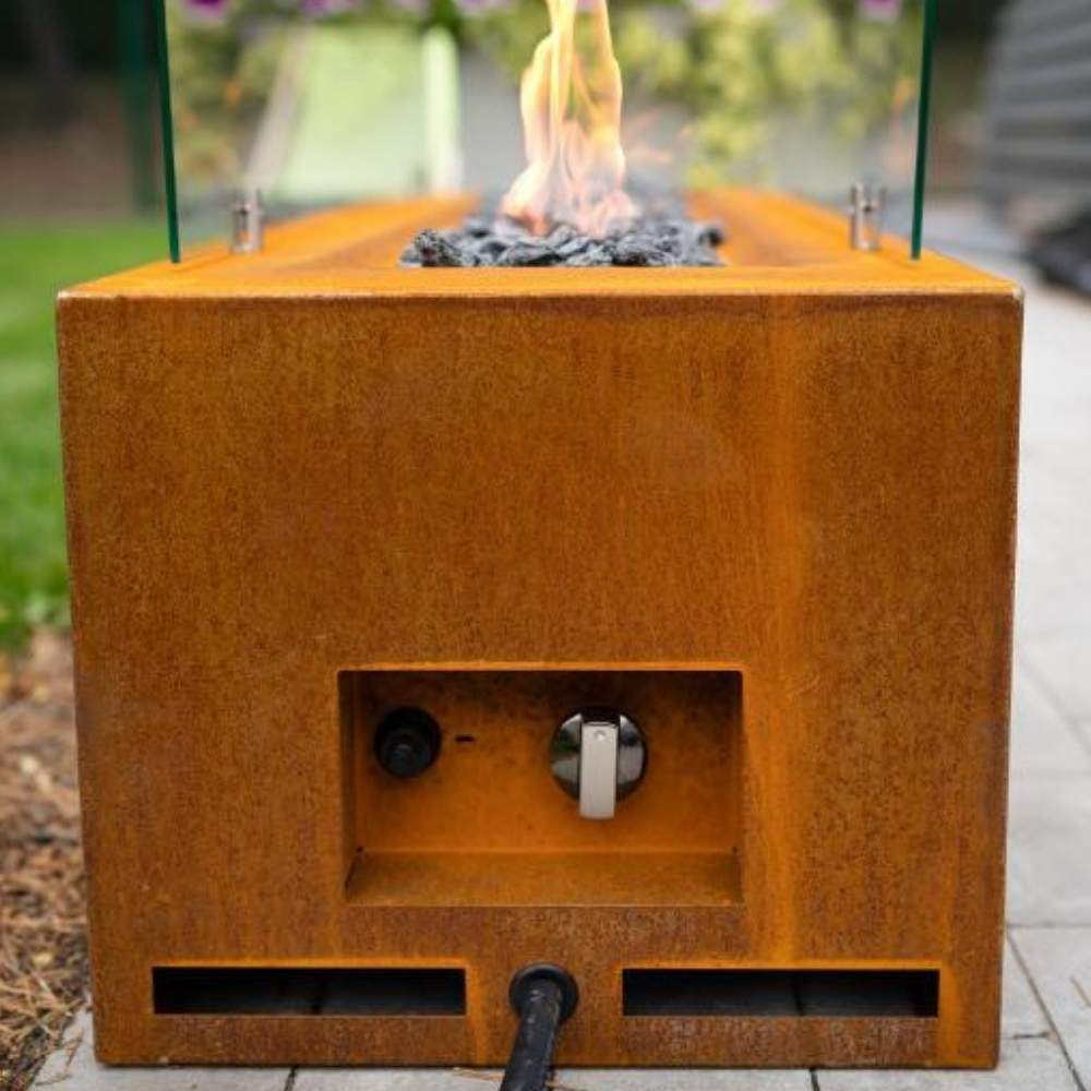 Corten Steel Gas Fire Pit: image 8