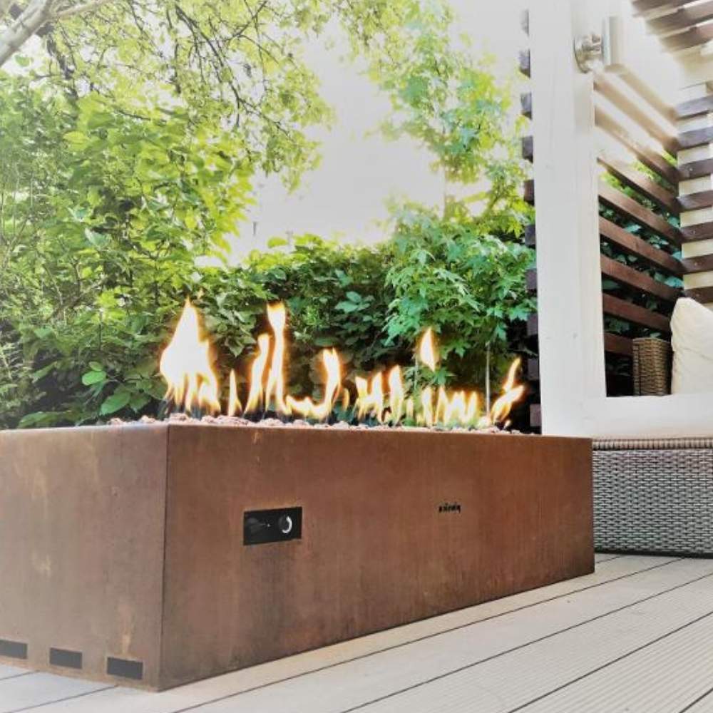 Corten Steel Gas Fire Pit: image 12