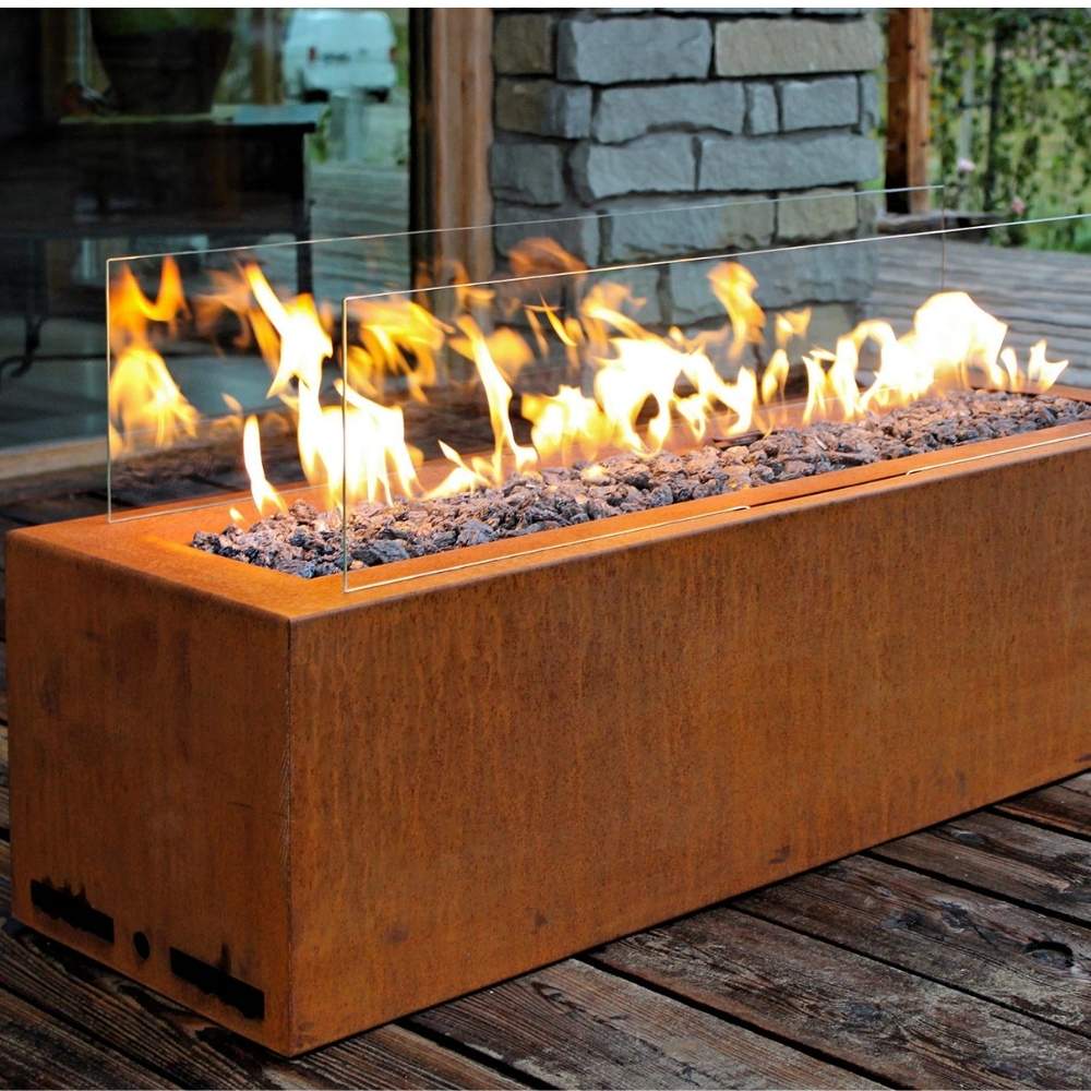 Weathered Steel Gas Fire Pit: image 4