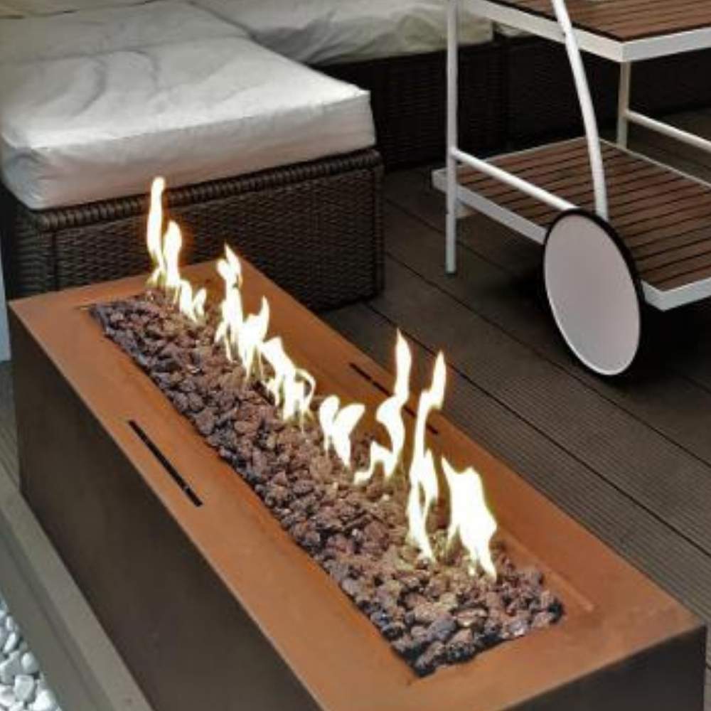 Weathered Steel Gas Fire Pit: image 14