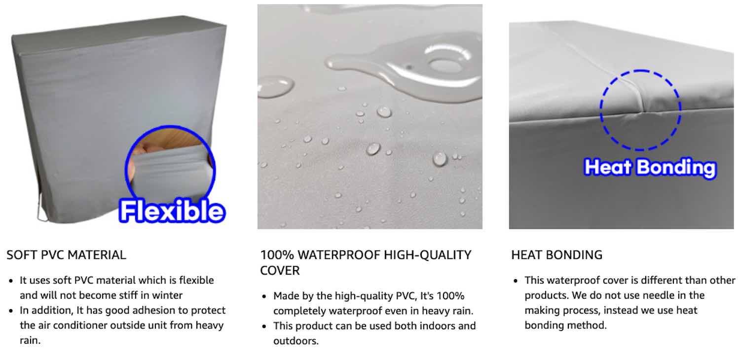 Air Conditioner Cover - 72cm x 26cm x 57cm: image 8