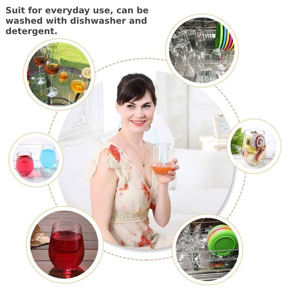 Unbreakable Stemless Wine Glasses: image 5